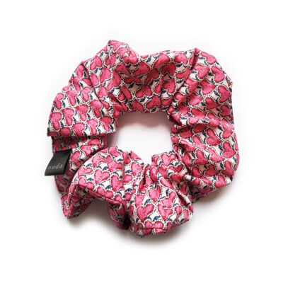 Scrunchie mit kleinen Herzen in Rosa