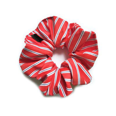 Scrunchie mit Streifen in Rot und Weiss
