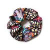 Scrunchie Gartenmuster in dunkelbunt
